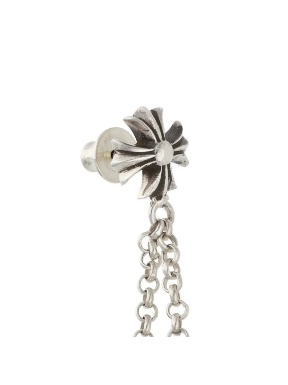 Chrome Hearts Dice Dbl Double Silver Earrings
